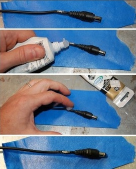 Adding Sealant to a Frayed Laptop Cord